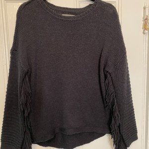 Michael Stars Black Fringe Sweater- Size S